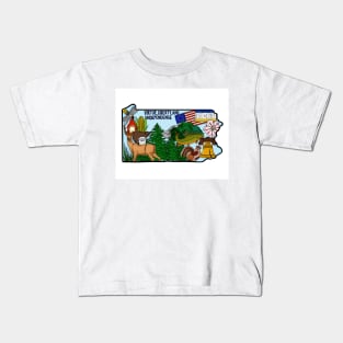 Pennsylvania Symbols Kids T-Shirt